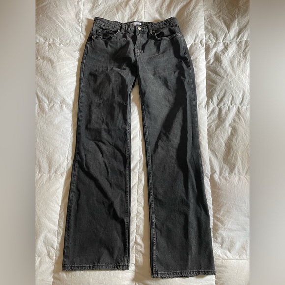 Zara High Rise Full Length Wide Leg Jeans Various Blue Washes - Picture 5 of 7